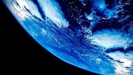 Earth's Majestic Blue Horizon wallpaper