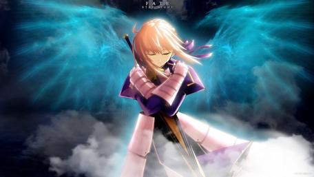 Ethereal Warrior in Celestial Battle wallpaper