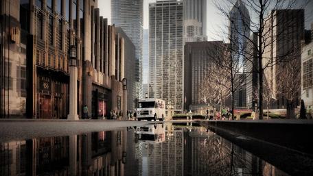 Chicago Urban Reflections in the Heart of the City wallpaper