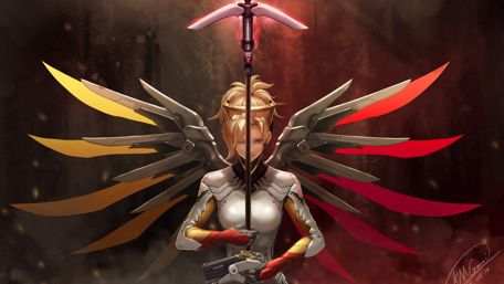 Angelic Guardian of the Battlefield wallpaper