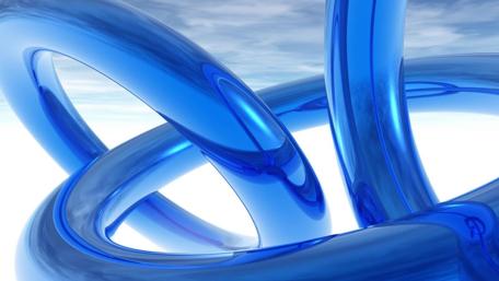 Shimmering Blue Rings in the Sky wallpaper
