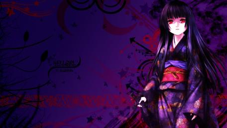 Hell Girl's Enigmatic Beauty Artwork wallpaper