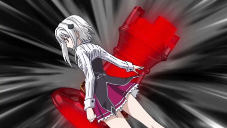 Koneko's Dynamic Stance Against Swirling Shadows wallpaper
