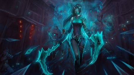 Mystic Warrior in Blue Flames wallpaper
