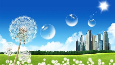 Breezy Dreams of Urban Nature wallpaper