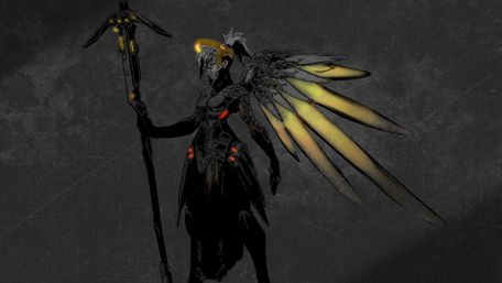 Angelic Warrior in the Shadows wallpaper