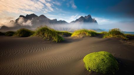 Vestrahorn Mountains from Vatnajokull National Park wallpaper