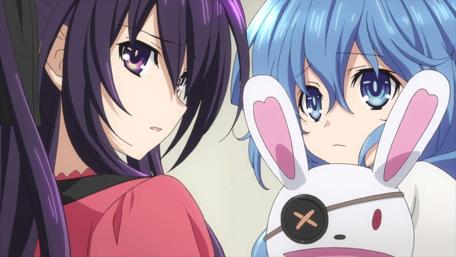 Mysterious Gaze and Cute Companion wallpaper