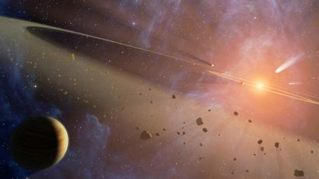 Cosmic Explosion of Minor Planets and Meteor Showers wallpaper