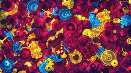 Vibrant Colors in Abstract Patterns wallpaper