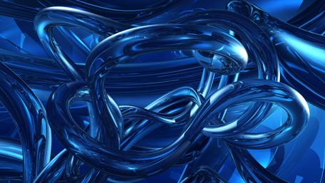 Sleek Blue Abstract 3D Design wallpaper