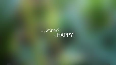 Why Worry Be Happy Inspirational Background wallpaper