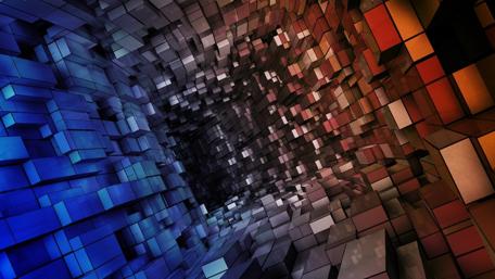 Intriguing Depths of Cubes and Colors wallpaper