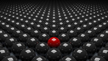 Abstract Sphere Dynamics in a Shadowed Realm wallpaper