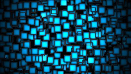 Blue Cubes in Abstract Harmony wallpaper