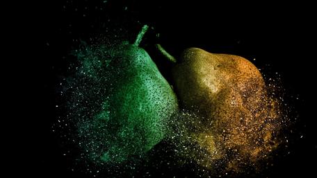 Explosive Pears in Digital Art wallpaper