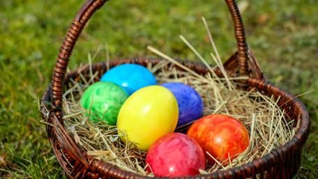 Vibrant Easter Egg Basket Wallpaper wallpaper