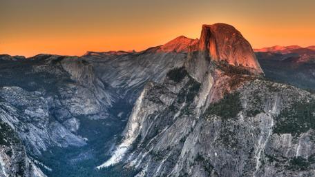 Majestic Half Dome at Sunset in Yosemite wallpaper