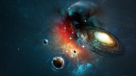Stellar Creation in Virtual Brushstrokes wallpaper