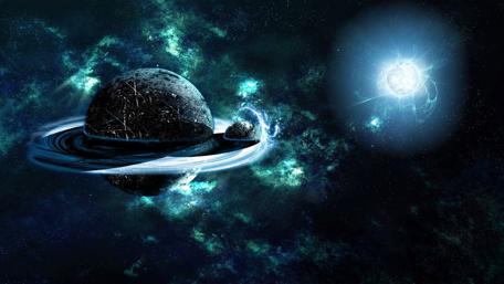 Cosmic Dreams of a Dark Planetary Realm wallpaper