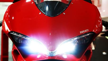 Dazzling Ducati Motorcycle Front View Wallpaper wallpaper