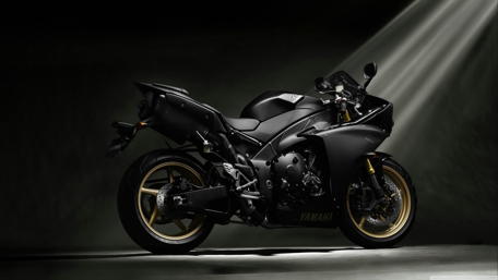 Midnight Black Motorbike wallpaper