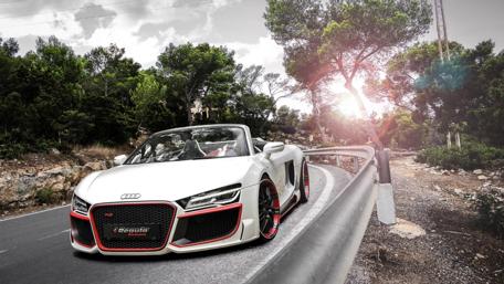 Audi Sportscar on Scenic Drive Road wallpaper