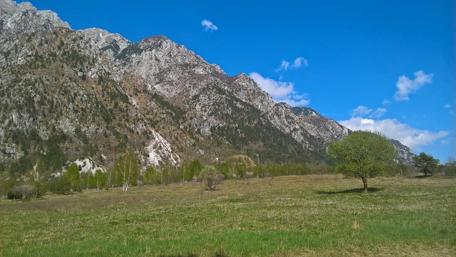 Serene Mountain Landscape in Friuli Italy wallpaper