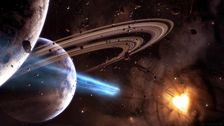 Ethereal Cosmos Heartbeat of the Universe's Wonders wallpaper
