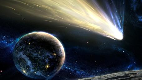 Celestial Wonders A Meteor's Journey Through Space wallpaper