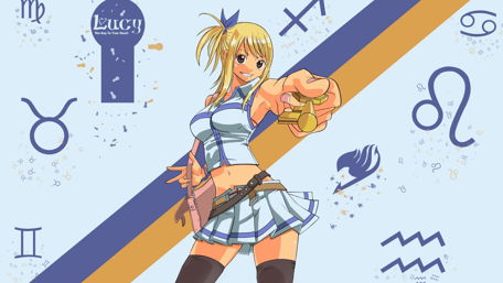 Fairy Tail's Lucy Heartfilia Strikes a Pose wallpaper