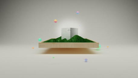 Modern 3D Abstract Sphere Composition wallpaper