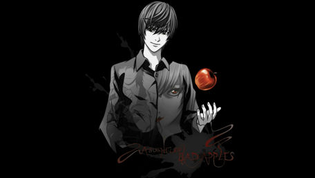 Sinister Silhouette With Crimson Apple wallpaper