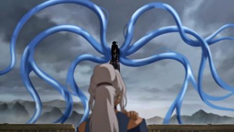 Epic Confrontation of Elements in Anime World wallpaper