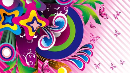 Vibrant Whirls of Joyful Colors wallpaper