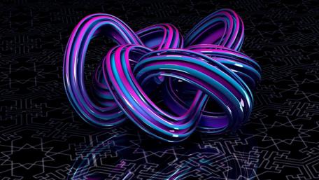 Vibrant Knotty 3D Abstract Design wallpaper