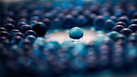 Enigmatic Blue Spheres in 3D wallpaper