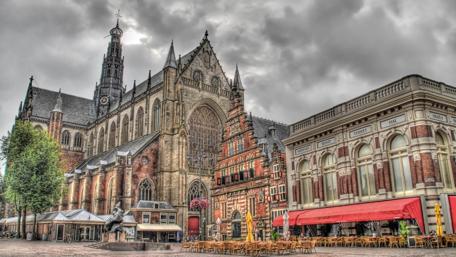 Majestic Grote Kerk in Haarlem, Netherlands wallpaper