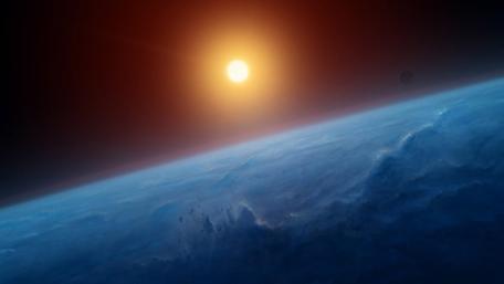 Celestial Beauty of the Shining Sun in Space wallpaper
