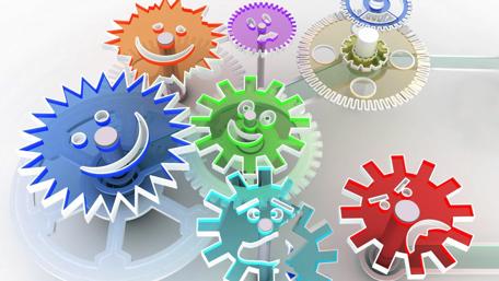 Whimsical Gears of Fun in 3D Artistry wallpaper