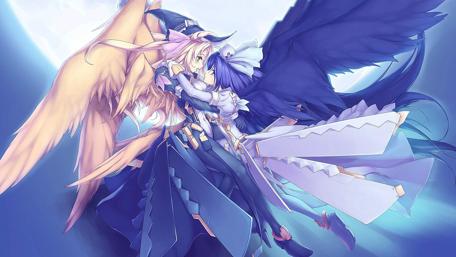 Celestial Embrace of Wings and Destiny wallpaper