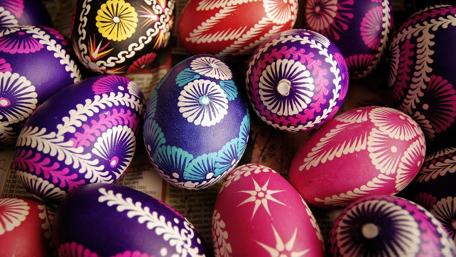 Vibrant Easter Egg Decorations wallpaper
