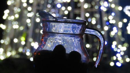 Colorful Jug Against a Twinkling Backdrop wallpaper