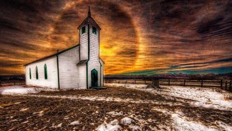 Serenity in a Winter Landscape wallpaper