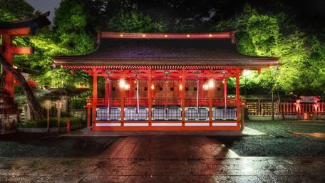 Serene Night at Kyoto Temple wallpaper