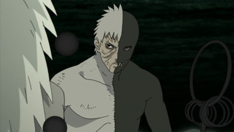 Obito's Intense Gaze in the Shadows wallpaper