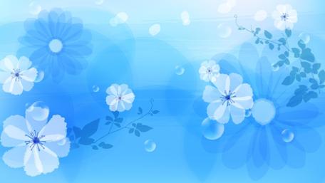 Delicate Blue Floral Elegance wallpaper