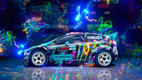 Electric Neon Rally Beast wallpaper