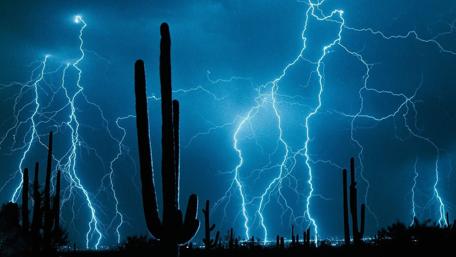 Electric Desert Night wallpaper
