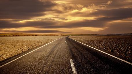 Endless Horizon Roadscape wallpaper